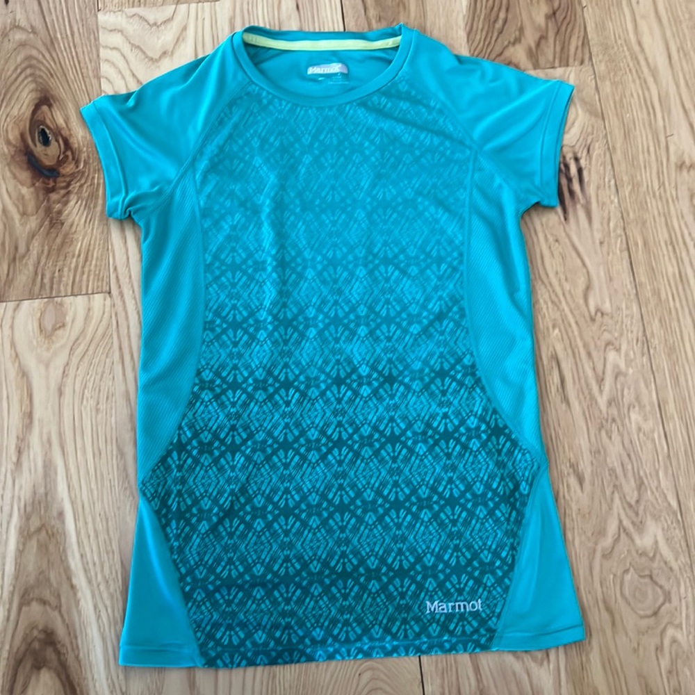 Marmot green running shirt (women’s small)